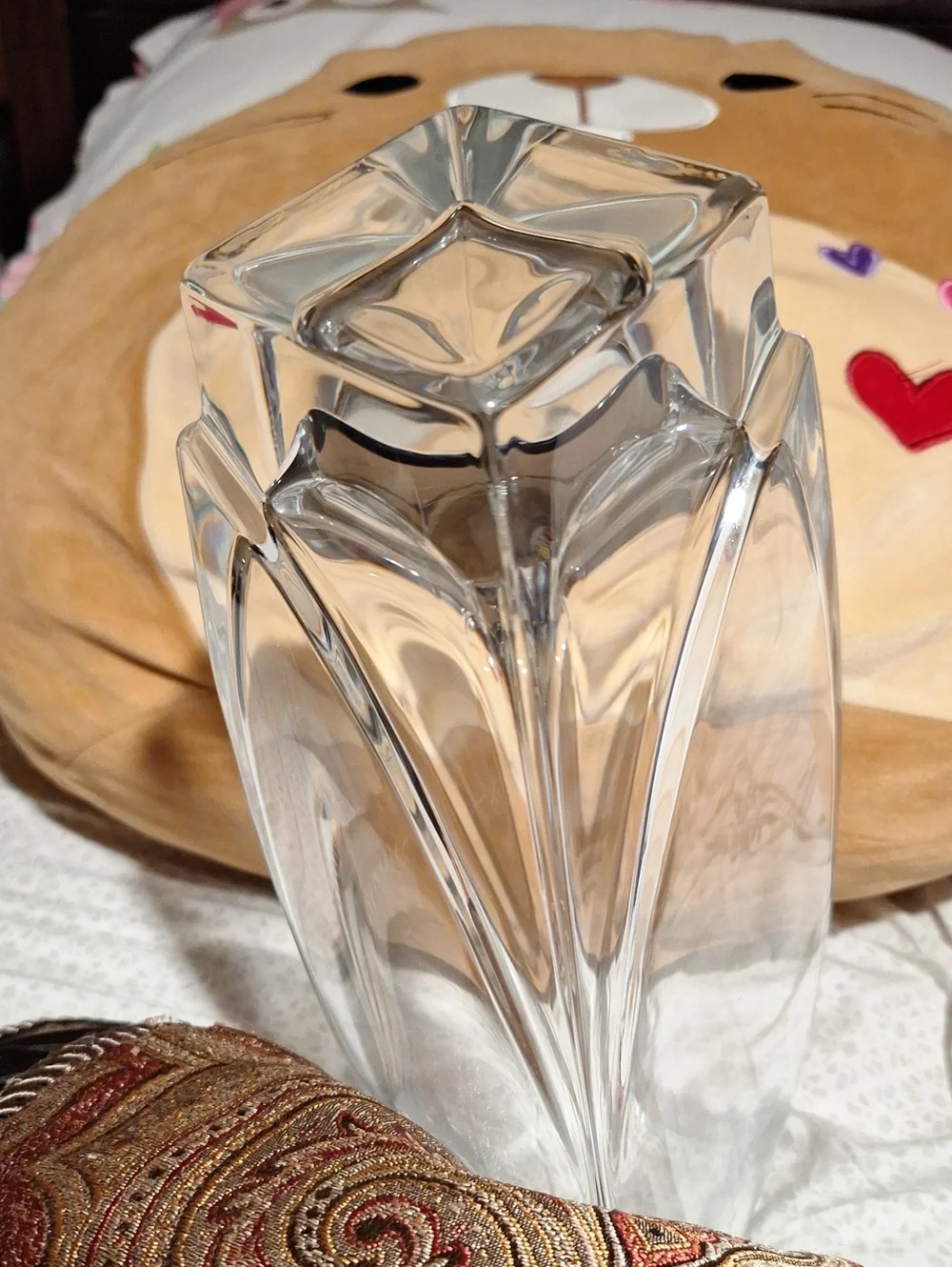 Clear Glass Decorative Vase - Elegant Crystal-Look Home Accent